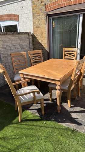 Dining table with - with, six