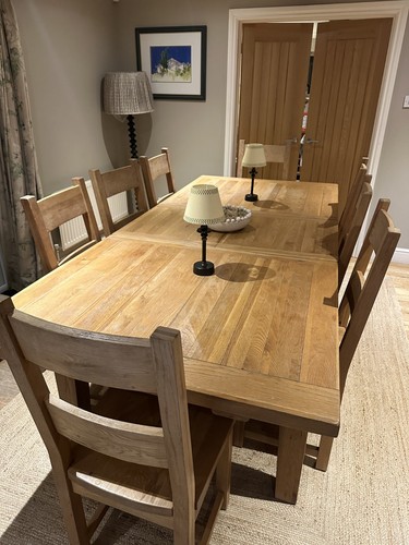Solid oak dining table - solid,