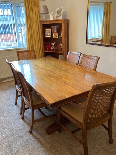 Solid oak dining table 8 - dining,